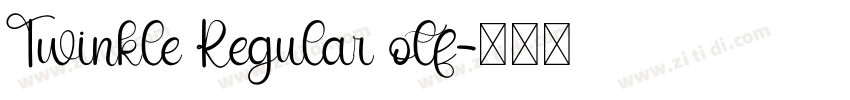 Twinkle Regular otf字体转换